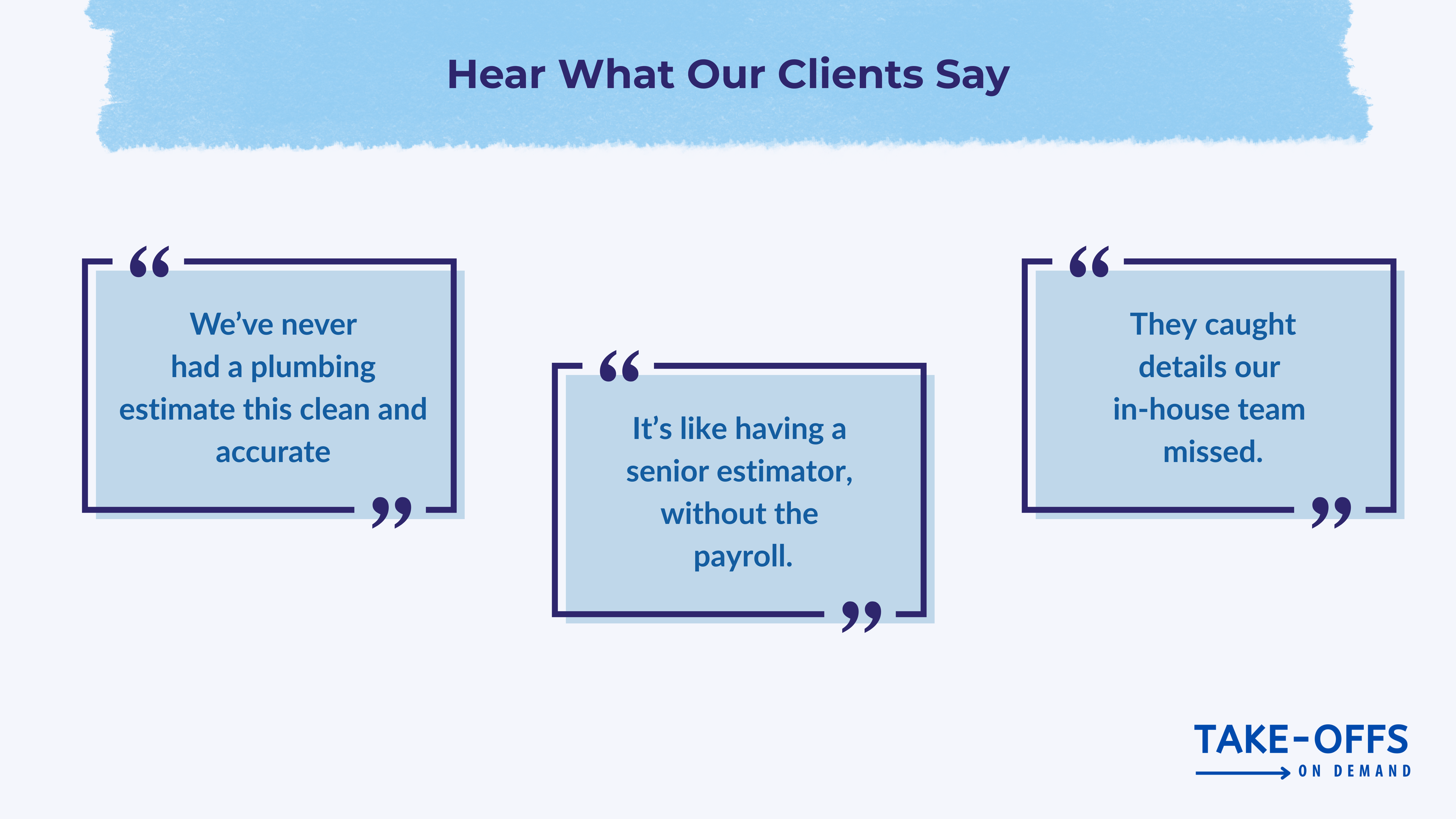 Client testimonials